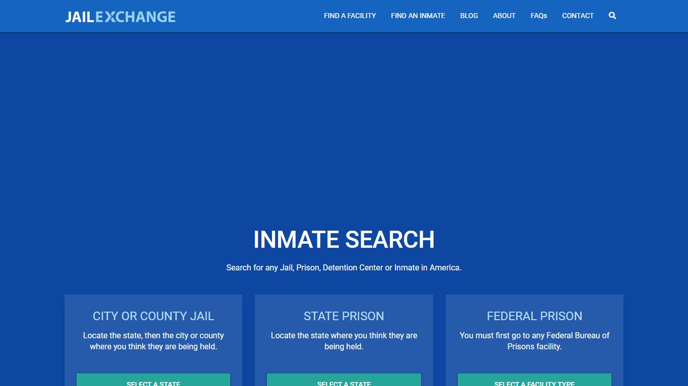 Search for any Jail, Prison, Detention Center or Inmate in America.